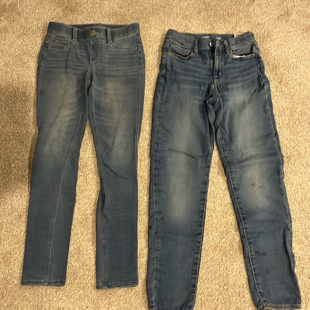Girls jeggings- size 12 with some stains